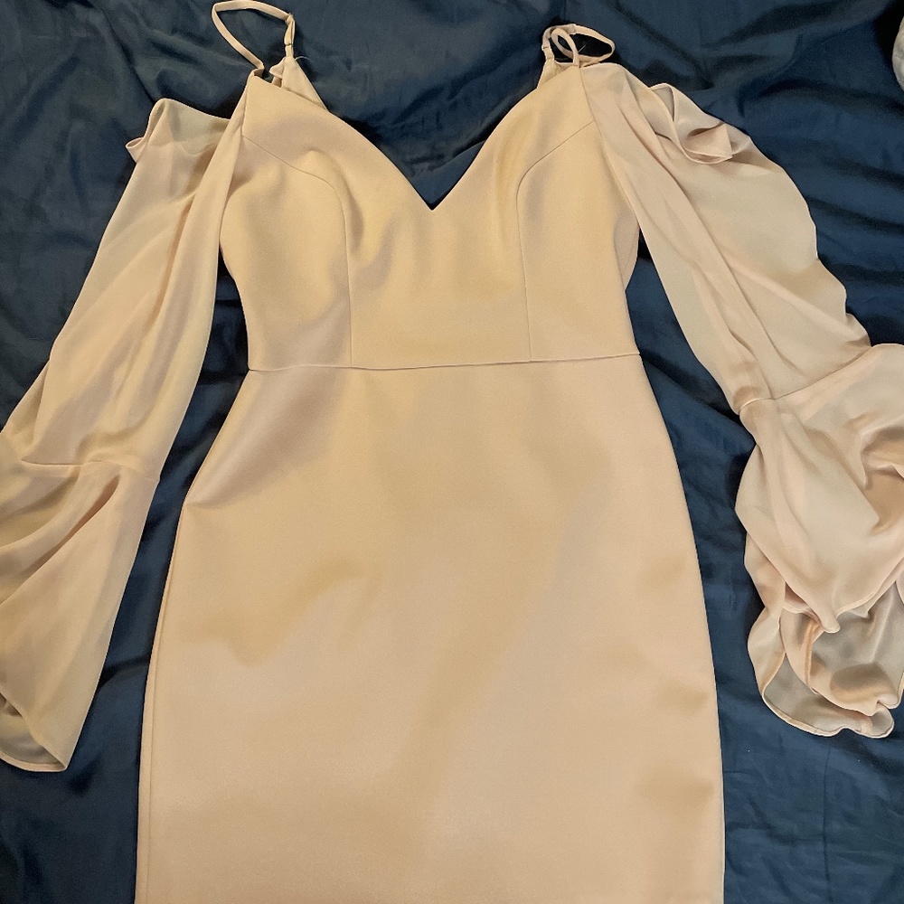 BCBG mini cold shoulder dress-